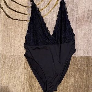 ~Style Dome~ Black Lace Bodysuit